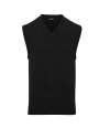 PR699 Premier Sleeveless Cotton Acrylic V Neck Sweater Black colour image